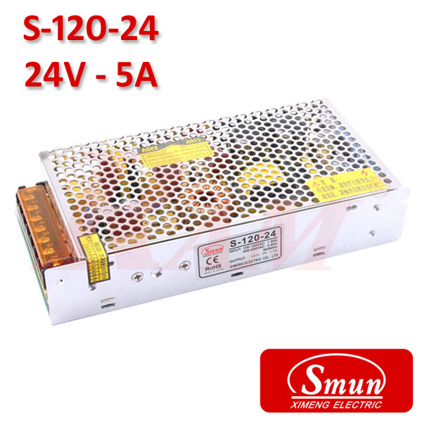 Smun® Industrial SMPS Output +24Vdc/5A Input 220Vac (S-120-24) | RAM ...